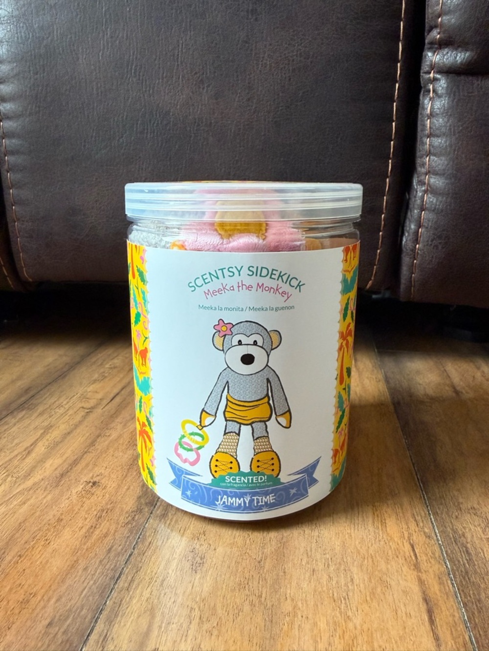 Scentsy Sidekick Meeka the Monkey Plush in Yellow/Gray